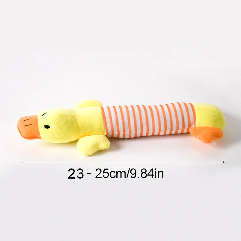 Durable No-Stuffing Plush Dog Toy with Squeaker & Crinkle