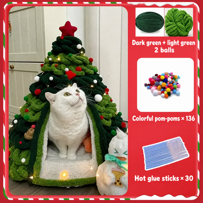 Christmas Tree Cat Bed DIY Kit | Warm Nest for Cats and Dogs