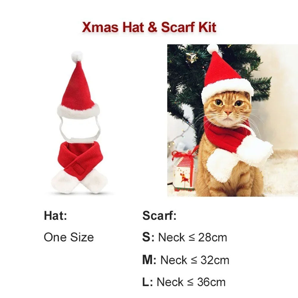 Christmas Santa Costume for Dogs and Cats | Warm Pet Clothes