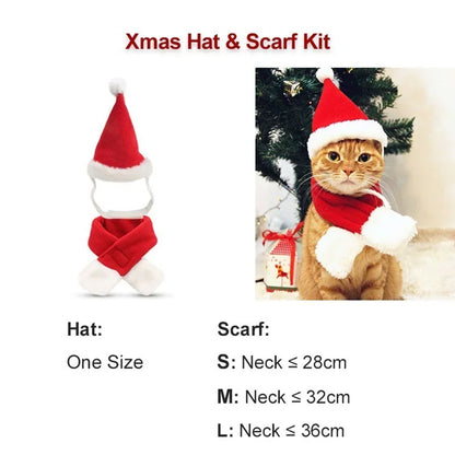 Christmas Santa Costume for Dogs and Cats | Warm Pet Clothes