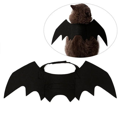 Halloween Bat Wings Harness Costume for Dogs and Cats, Black