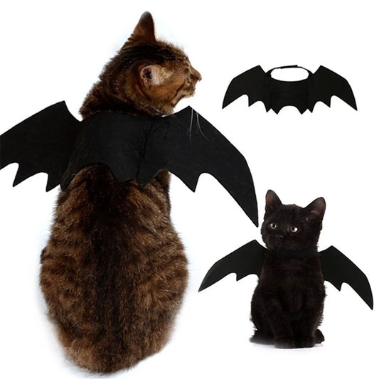 Halloween Bat Wings Harness Costume for Dogs and Cats, Black