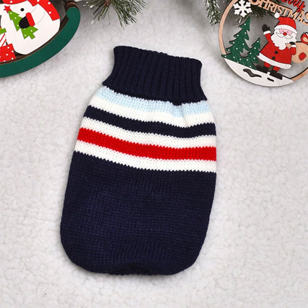 Reindeer Print Dog Cat Sweater | Warm Clothes for Small Pets