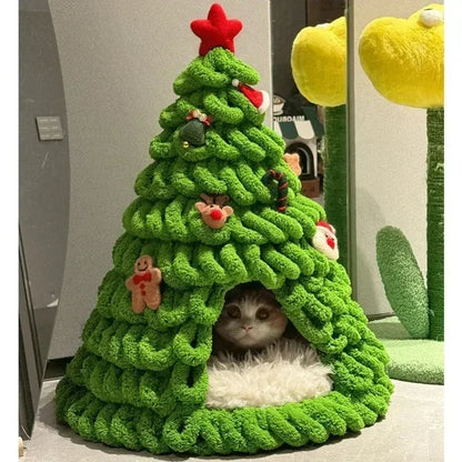 Christmas Tree Cat Bed DIY Kit | Warm Nest for Cats and Dogs