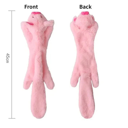 Durable No-Stuffing Plush Dog Toy with Squeaker & Crinkle