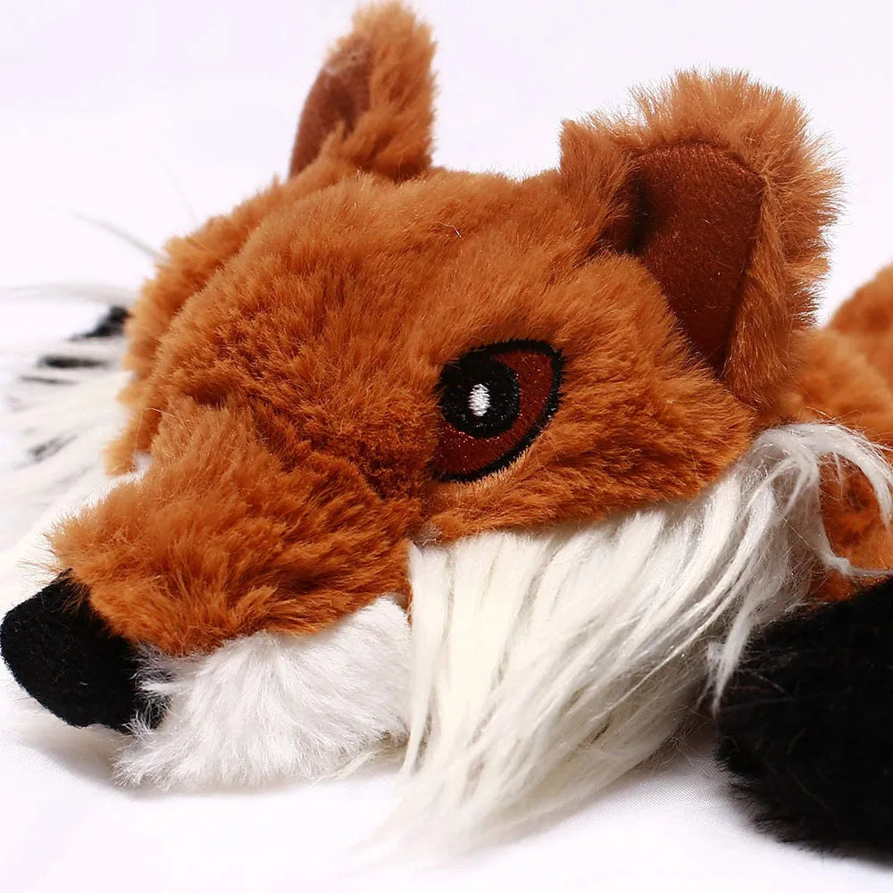 Durable No-Stuffing Plush Dog Toy with Squeaker & Crinkle