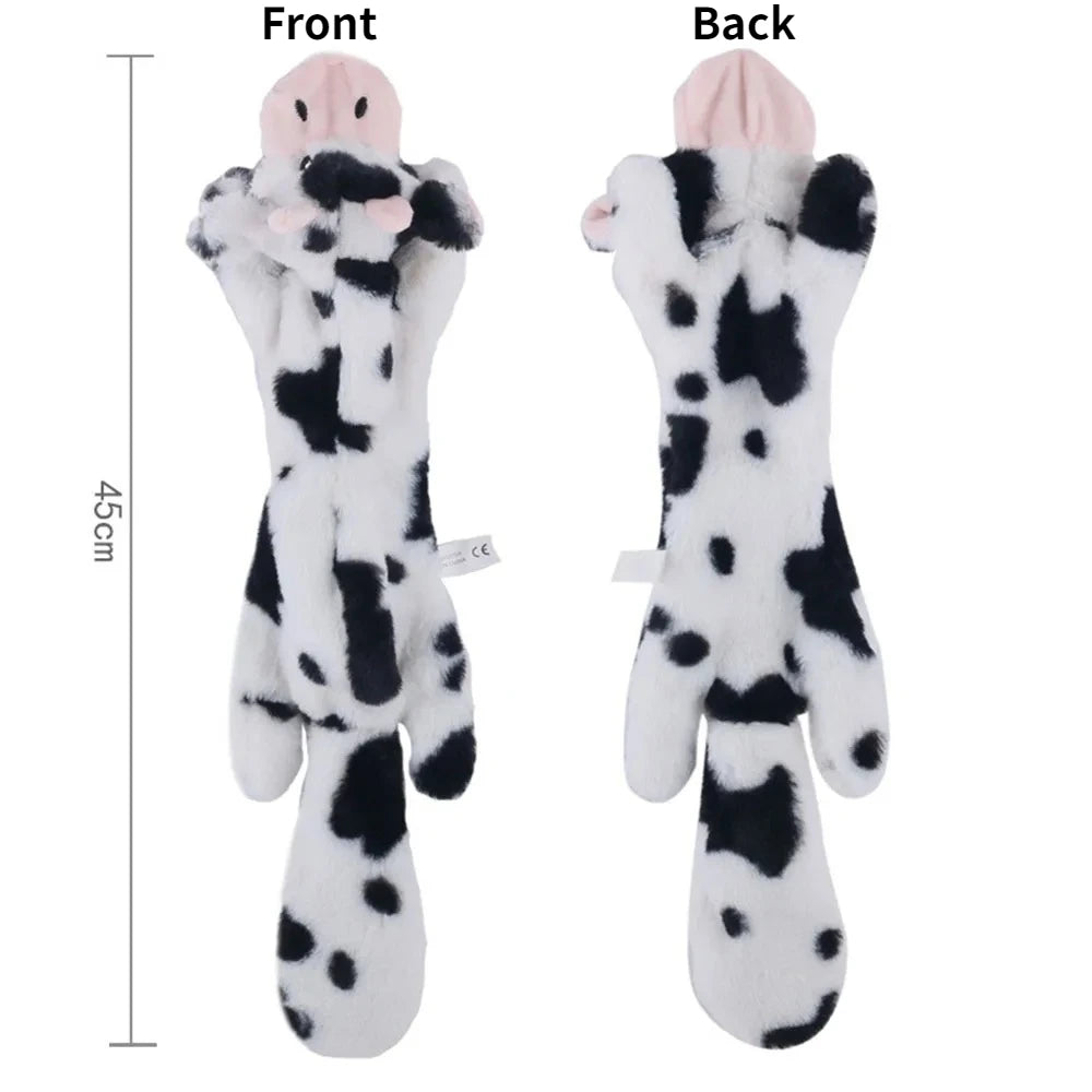 Durable No-Stuffing Plush Dog Toy with Squeaker & Crinkle