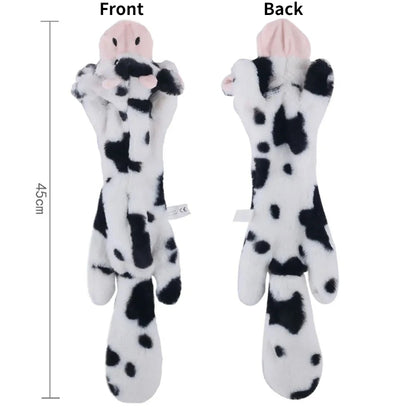 Durable No-Stuffing Plush Dog Toy with Squeaker & Crinkle