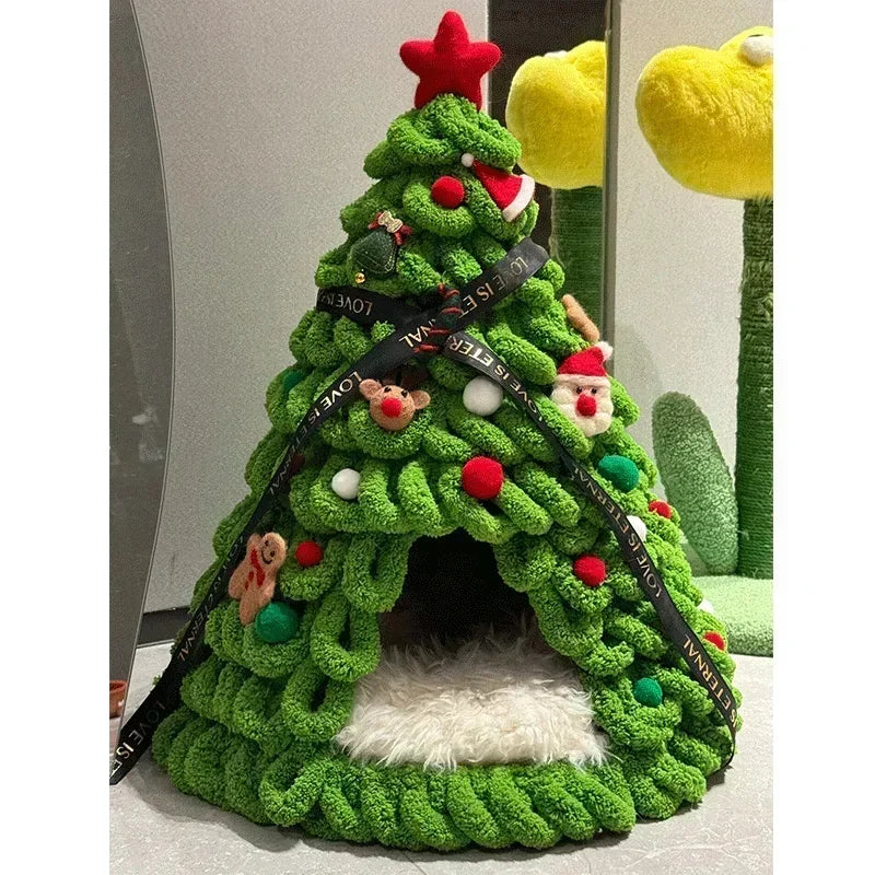 Christmas Tree Cat Bed DIY Kit | Warm Nest for Cats and Dogs