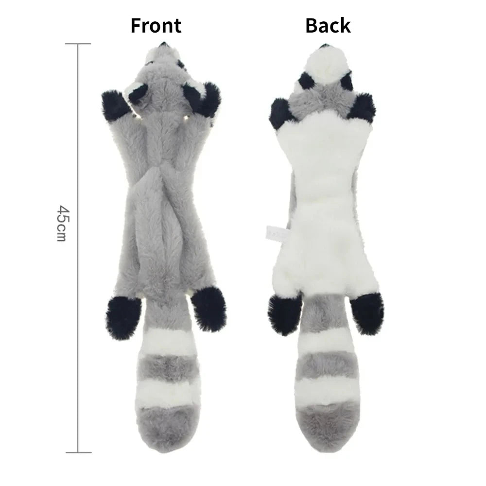 Durable No-Stuffing Plush Dog Toy with Squeaker & Crinkle