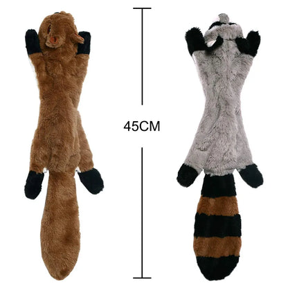 Durable No-Stuffing Plush Dog Toy with Squeaker & Crinkle