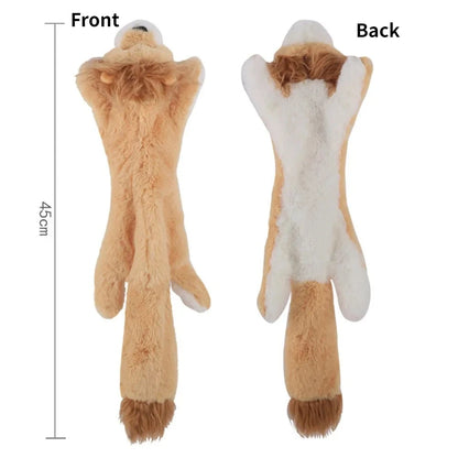 Durable No-Stuffing Plush Dog Toy with Squeaker & Crinkle