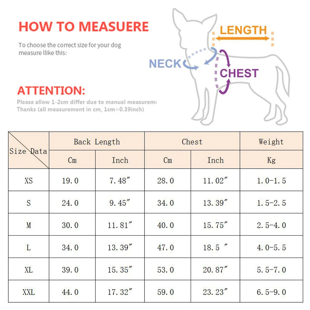 Waterproof Fleece Dog Jumpsuit with D-Ring for Small Puppies