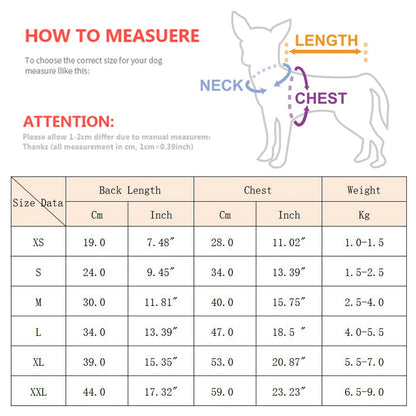 Waterproof Fleece Dog Jumpsuit with D-Ring for Small Puppies