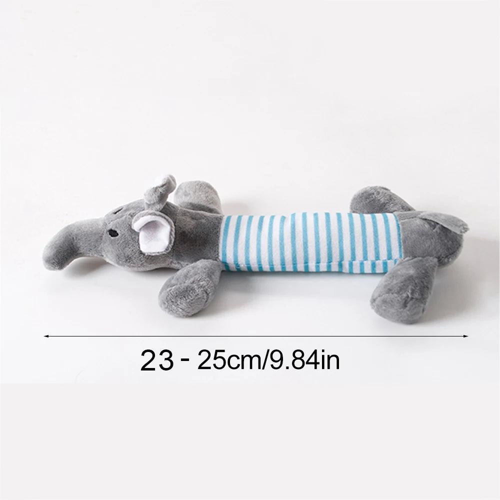 Durable No-Stuffing Plush Dog Toy with Squeaker & Crinkle