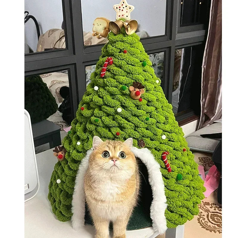 Christmas Tree Cat Bed DIY Kit | Warm Nest for Cats and Dogs