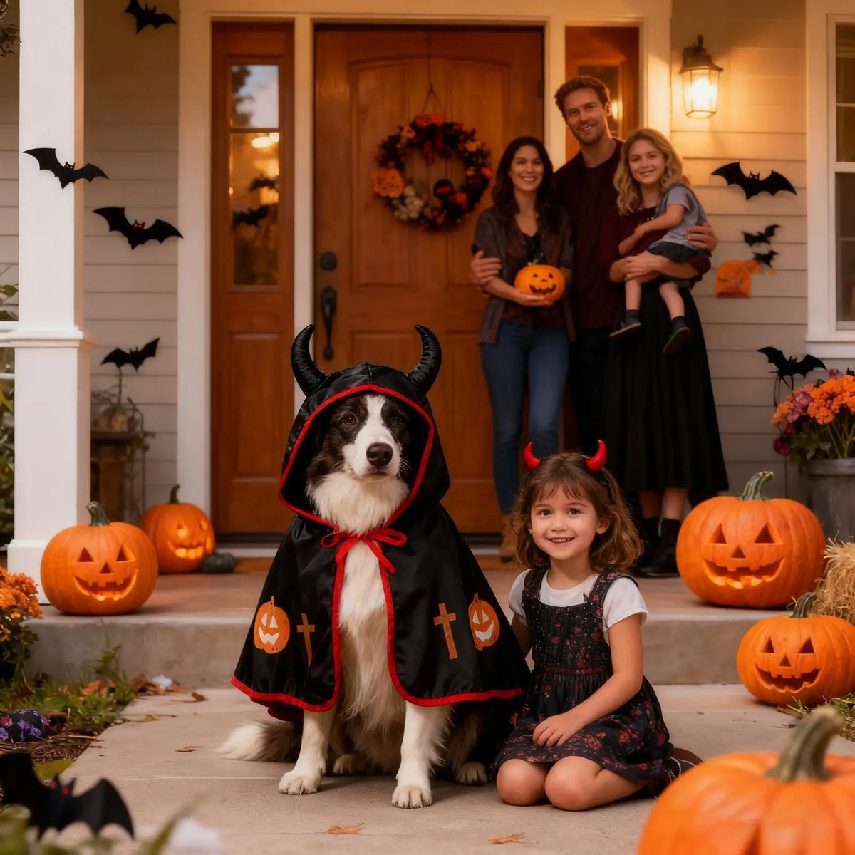Halloween Dog Costume Cloak for Large Dogs & Cats | Pet Cape