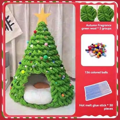Christmas Tree Cat Bed DIY Kit | Warm Nest for Cats and Dogs