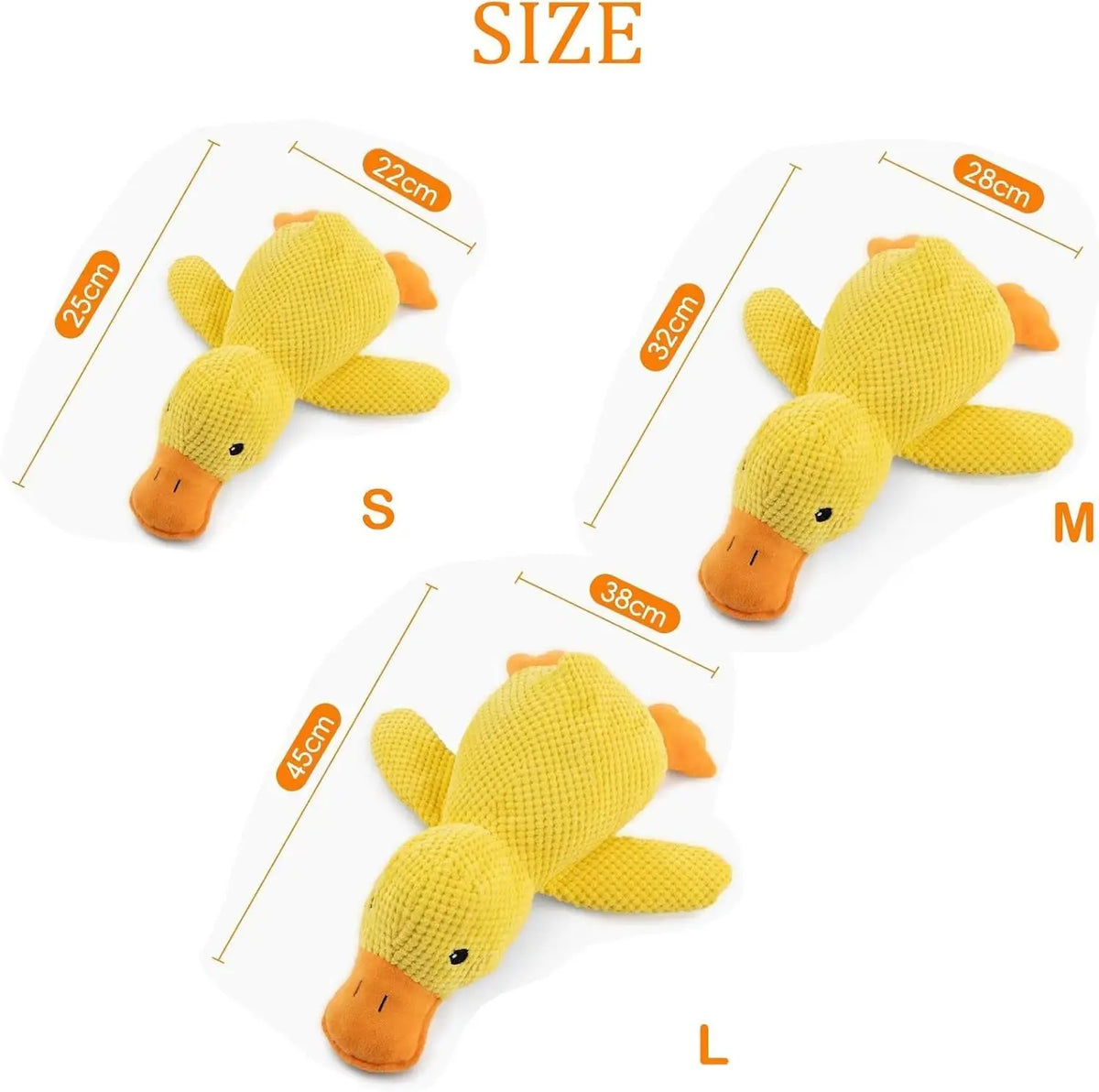 Chew-Resistant Plush Duck Dog Toy with Quacking Sound
