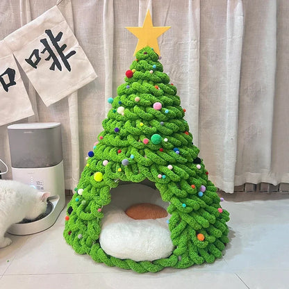 Christmas Tree Cat Bed DIY Kit | Warm Nest for Cats and Dogs
