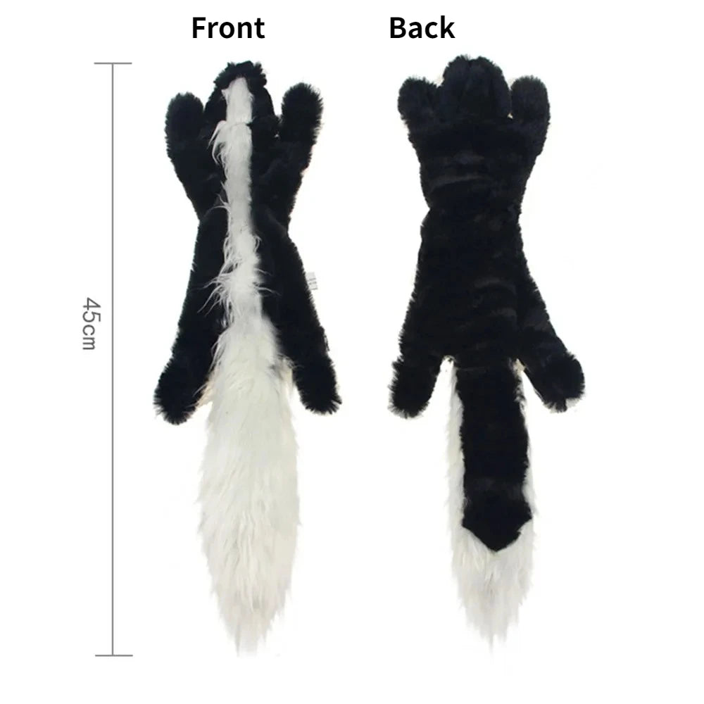 Durable No-Stuffing Plush Dog Toy with Squeaker & Crinkle