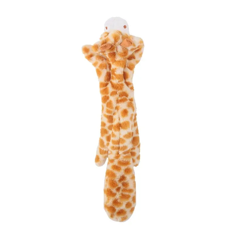 Durable No-Stuffing Plush Dog Toy with Squeaker & Crinkle