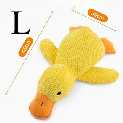 Chew-Resistant Plush Duck Dog Toy with Quacking Sound