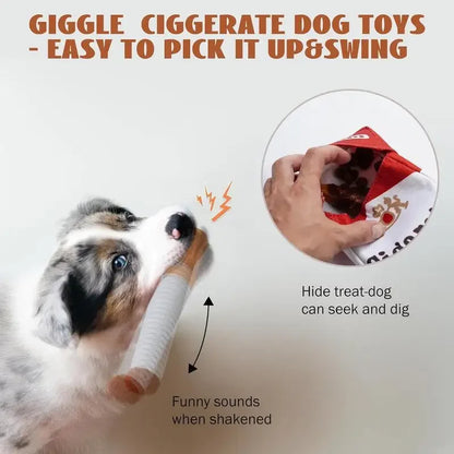 Giggle Cigarette Dog Toy, Squeaky Dog Toy, Funny Giggling