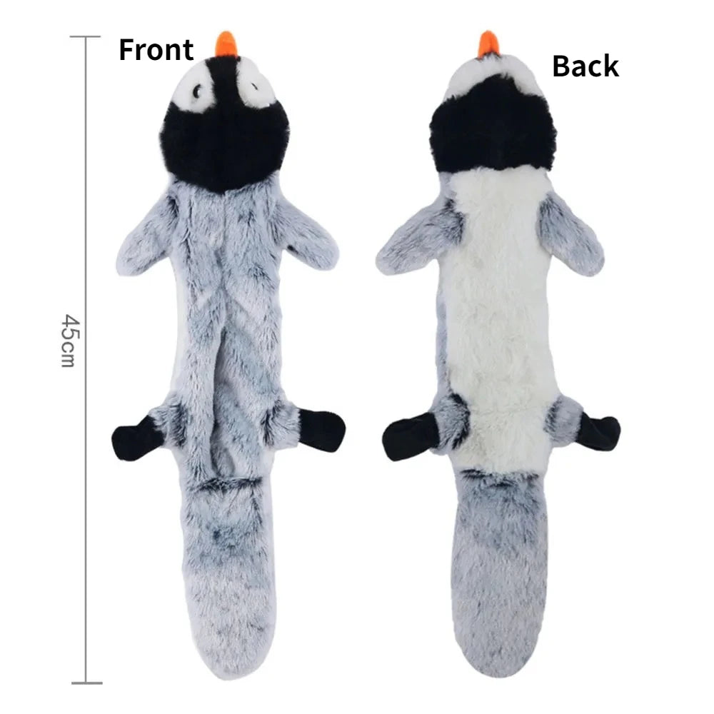 Durable No-Stuffing Plush Dog Toy with Squeaker & Crinkle